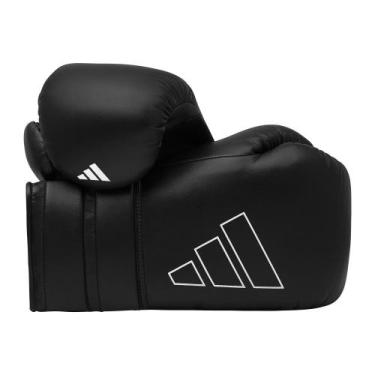 Imagem de Luva de Boxe adidas em Couro Hybrid 500 Lace -, Preto, 12oz