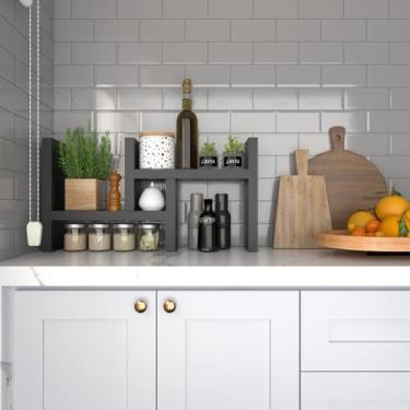 Imagem de Organizador/Porta Temperos para Cozinha Preto - Bramov Móveis