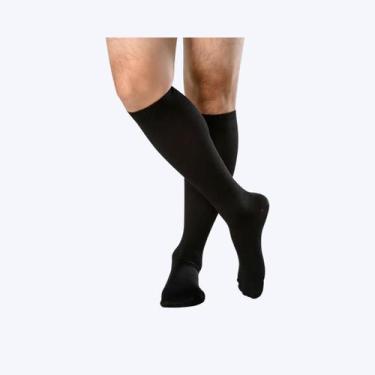 Imagem de Meia Elástica 3/4 Panturrilha Masculina Attiva 20-30mHg, Preta, G