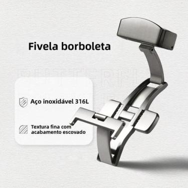 Imagem de Maikes 18mm 20mm Fivela Borboleta Aço Inoxidável 316L Fecho de Relógio