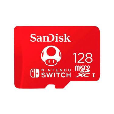 Imagem de Cartão de Memória Micro SD Switch SDSQXAO-128G-GNCZN Alta Velocidade Classe 10 UHS-I 128GB Sandisk