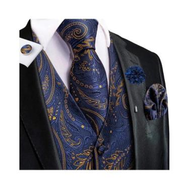 Imagem de Colete Masculino Jacquard Para Casamento E Festa De Negócios, Conjunto