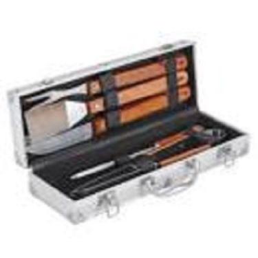 Imagem de Kit Para Churrasco Texas Aço Inox 6 Peças  Fixxar