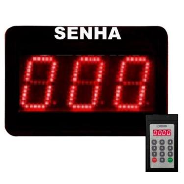 Imagem de Painel Senha Aleatória de 3 Dígitos de 12 cm Com Teclado - Azled