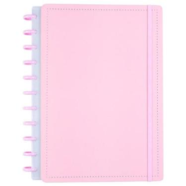 Imagem de Caderno Disko All Rosa Capa Dura Grande G Disco Reposicionável