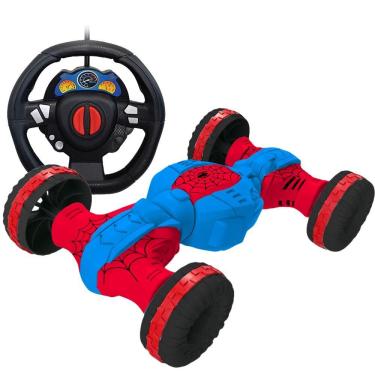 Imagem de Carrinho de Controle Remoto Acrobata com 3 Funções e Movimentos Acrobáticos Vermelho Candide