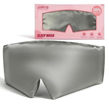 Imagem de Máscara de Dormir para Olhos JIRIS 22 Momme Seda Mulberry Cinza