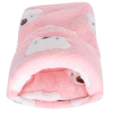 Imagem de Andraw Presente de Dia dos Namorados para Animais de Estimação Coelho, Hamster de Inverno de Flanelette, Casa Quente para Hamster, Cama para Animais de Estimação com Esponja para Pendurar Cama Esquilo Gaiola para Dormir (Rosa, M)