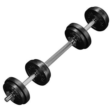Imagem de Yes4All Halteres ajustáveis com conector de barra de halteres – Pesos de 27 kg (13,6 kg x 2), preto