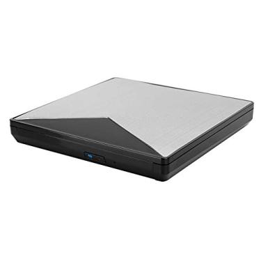 Imagem de Unidade de DVD externa de liga de alumínio portátil para CD/DVD +/-RW Drive/DVD Player para laptop, gravador de CD ROM, interface USB 3.0 Desktop Notebook