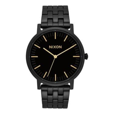Imagem de NIXON Porter A1057 – todo preto/dourado – Relógio masculino analógico clássico resistente à água de 50 m (mostrador de relógio de 40 mm, pulseira de aço inoxidável 20 – 18 mm)