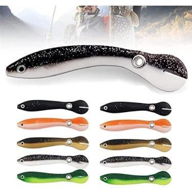 Imagem de MAOGEAR Isca de pesca biônica macia, isca macia e reutilizável, iscas de pesca de plástico com cauda giratória, adequadas para água salgada e doce (20 peças)