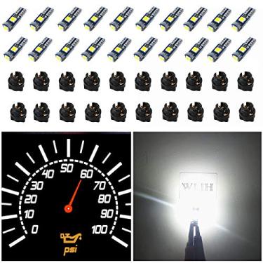 Imagem de WLJH 74 lâmpadas LED luzes de painel super brilhantes T5 2721 37 70 286 cunha PC74 soquete giratório painel de instrumentos automotivos kits de luz indicadora de deslocamento cluster lâmpadas brancas