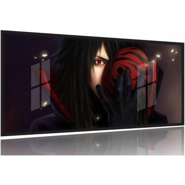 Imagem de Quadro Decorativo Uchiha Madara Naruto 130x60 Moldura Preta 2x2