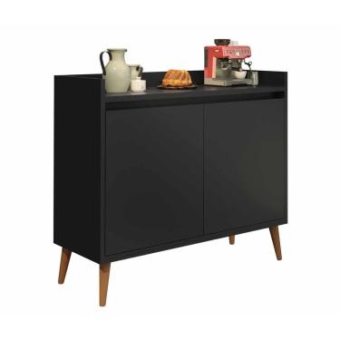 Imagem de Buffet Cantinho do Café Delta 2 Portas Preto - MoveisAqui