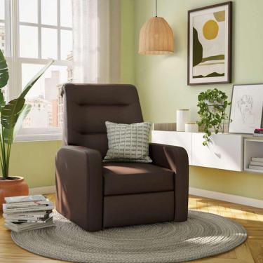 Imagem de poltrona reclinável s corino marrom