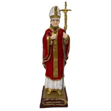 Imagem de Escultura Papa João Paulo Ii 16 Cm Em Resina - Paz