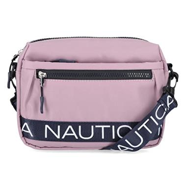 Imagem de Nautica Bolsa tiracolo de nylon com alça de ombro ajustável, Rosa lilás, One Size