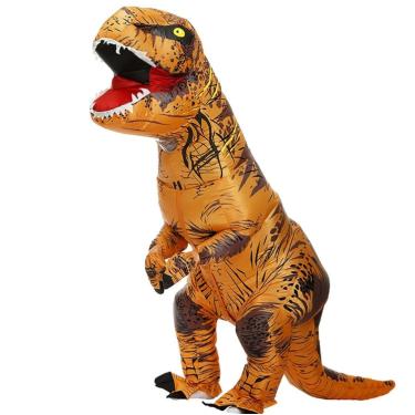 Imagem de Fantasia Inflável Dinossauro T-Rex Marrom Infantil