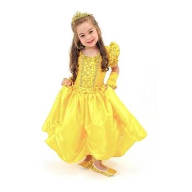 Imagem de Vestido Fantasia Infantil Princesas Luxo Menina - Anjo Fantasias