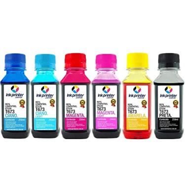 Imagem de Kit de Tinta para Epson L1800 - Compatível Inkprinter (t673-6x250ml)