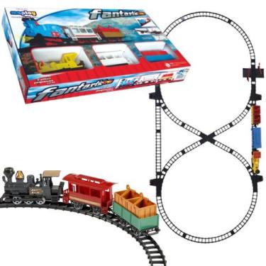 Imagem de Trenzinho De Brinquedo C/ Luz E Som Locomotiva Trem Ferrovia - Maptoy