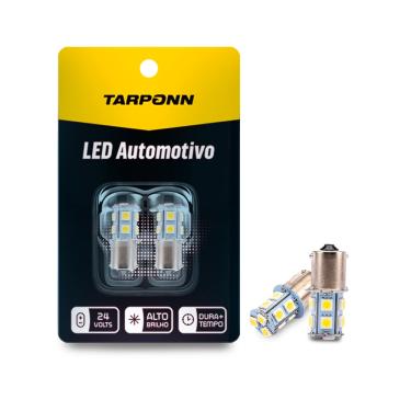 Imagem de Par de Lâmpadas Led 1141 1 Polo 24v Ba15s