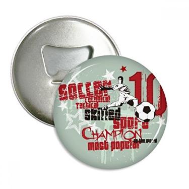 Imagem de Graffiti Street Boy Soccer Habilidoso Melhor Abridor de Garrafas Emblema Multifuncional Emblema