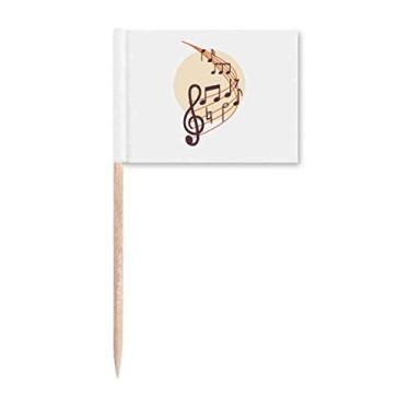 Imagem de Notas musicais curvas em forma redonda marcadores marcadores para decoração de festa