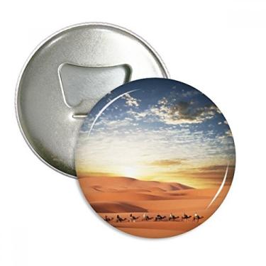 Imagem de Blue Sky Journey Silk Road Camel Deserto Abridor de Garrafas Imã de Geladeira Emblema Multifuncional