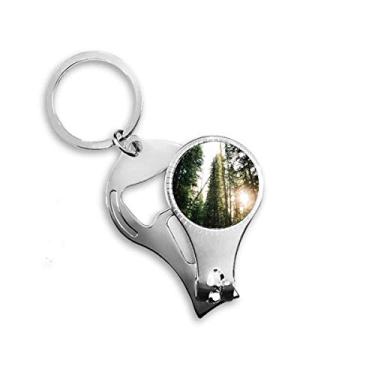 Imagem de Green Forestry Science Nature Scenery Nail Nipper Ring Chaveiro Abridor de Garrafas Cortador