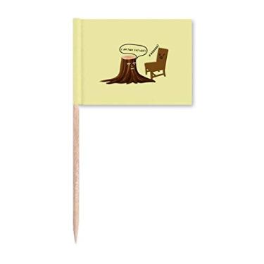 Imagem de Pier Cadeira Móveis Pai de Madeira Pai Palito Bandeiras Marcador Decoração de Festa