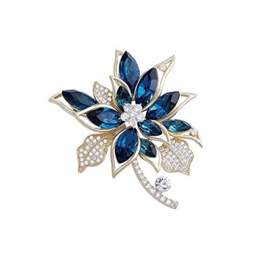 Imagem de KIZQYN Broche feminino elegante e versátil broche broche de flor requintado presente para mulheres acessório de fantasia