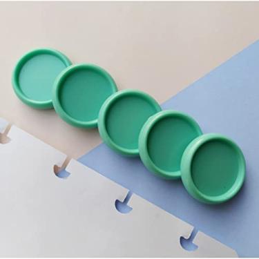 Imagem de Kit 12 Discos M 24mm de Caderno Infinito Sistema Inteligente Amor Infinito Cadernos - Liso (Verde Água)