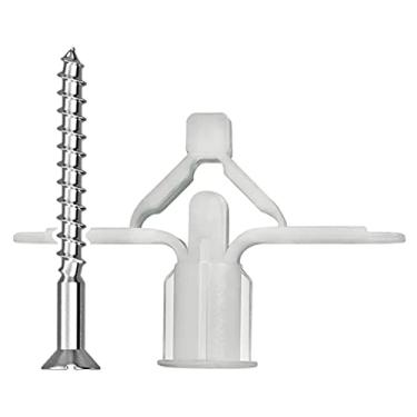Imagem de Sforplast Sfor | Bucha Fly 2 Nylon + Parafuso Madeira Philips 4 2X55 | 25 Peças | Bucha Para Placa De Gesso Drywall Forro E Teto De Gesso