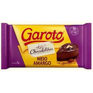 Imagem de Chocolate Garoto Barra 1Kg Meio Amargo