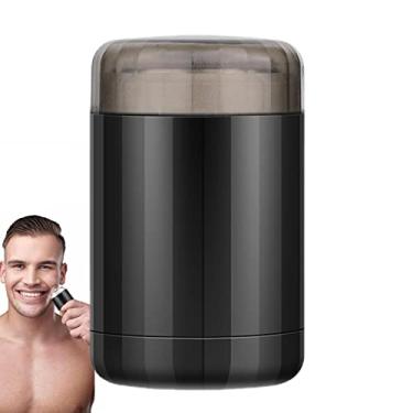Imagem de Barbeador elétrico, Mini aparador de barba tamanho de bolso, Carregamento do barbeador recarregável por USB Uso fácil com um botão Adequado para casa, carro, viagem Lamptti