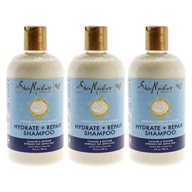 Imagem de Manuka Honey e Yogurt Hydrate Plus Repair Shampoo De Shea Moisture Para Unisex - Shampoo de 13 onças - Pacote com 3