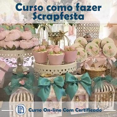 Imagem de Curso online em videoaula de como fazer Scrapfesta com Certificado + 2 brindes