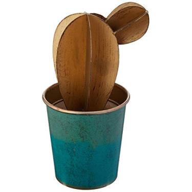 Imagem de Kaktus Adorno 24 * 13cm Metal Dour/azul Av Cactus Home & Co Único