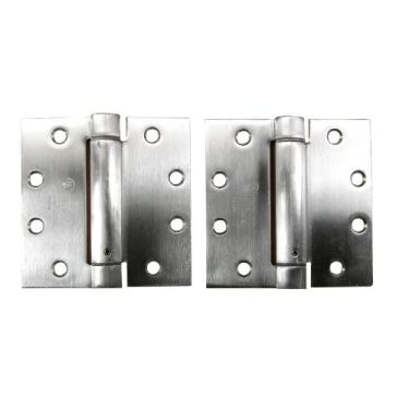 Imagem de Hinge Outlet Dobradiça de mola comercial - 4,5 polegadas - aço inoxidável - altamente resistente à ferrugem - pacote com 2