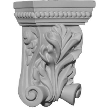 Imagem de Ekena Millwork Cor02X01X04HE 6 cm L x 3,8 cm P x 11,2 cm A Helene Leaf Corbel