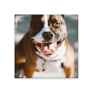 Imagem de Bulldog Pet Animal Assustador Imagem Cerâmica Azulejo Brilhante Decalque Pedra Adorna Tijolo Vitrificado