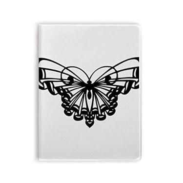 Imagem de Diário de capa macia para caderno com asas de babados e borboleta
