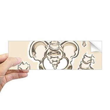 Imagem de DIYthinker Esboço simples de esqueleto humano retangular para-choque adesivo notebook janela decalque