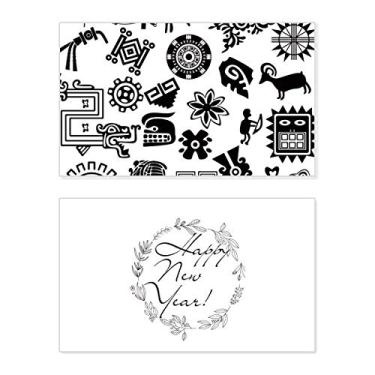 Imagem de Ancient Egypt Art Decorative Pattern New Year Festival Greeting Card Bless Message Gift