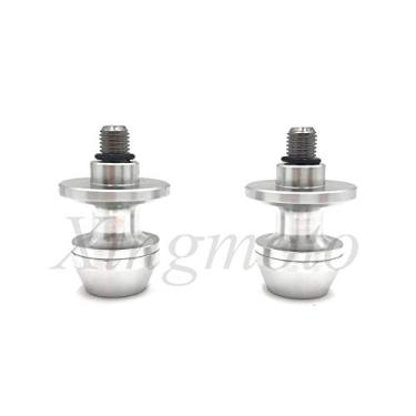 Imagem de NBX- 2 peças CNC carretéis deslizantes de braço oscilante parafuso de partida de motocicleta 6 mm prata