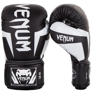 Imagem de Venum Luvas de boxe Elite unissex para adultos, preto/branco, 473 g EUA