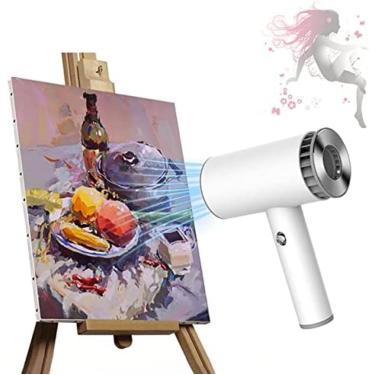 Imagem de Secador De Cabelo Portátil, Secador De Cabelo Sem Fio Recarregável Com Bateria De Lítio De 2600mAh, Secador De Cabelo Sem Fio Recarregável Por USB, Para Pintura Artística/casa/ao Ar Livre, Uma Cor