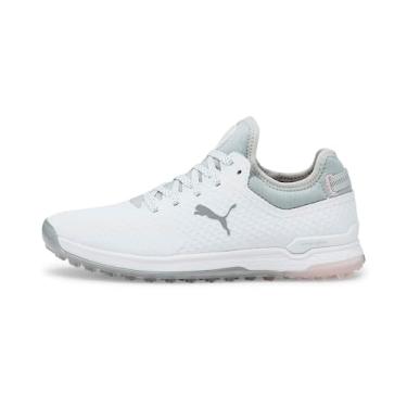 Imagem de PUMA Sapato de golfe feminino Proadapt Alphacat, Puma Branco/Puma prata/rosa senhora, 6.5